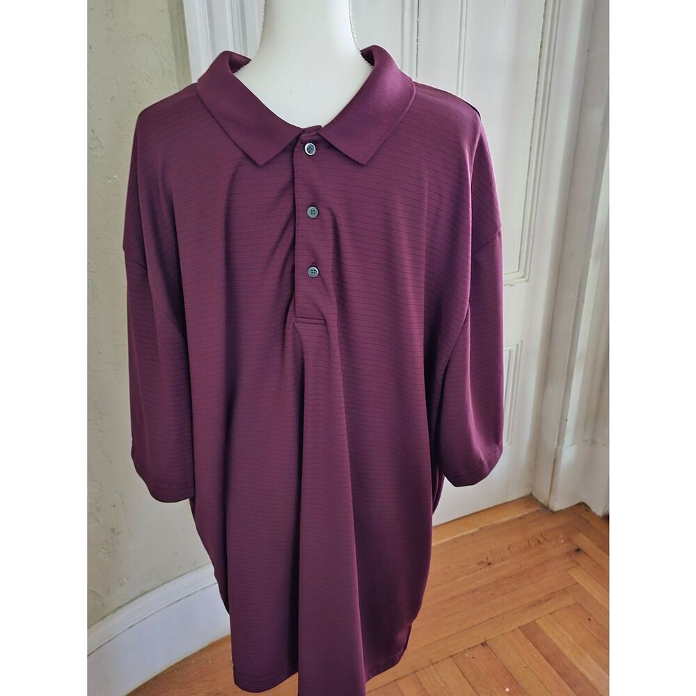 Grand Slam Men's Burgundy Polo Shirt 3XLT